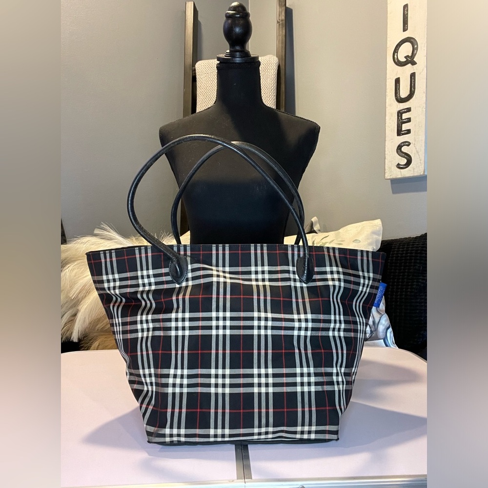 Burberry’s Blue Label Nova Check Nylon Tote